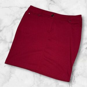 89th & Madison Deep Red burgundy Pencil Skirt 10P